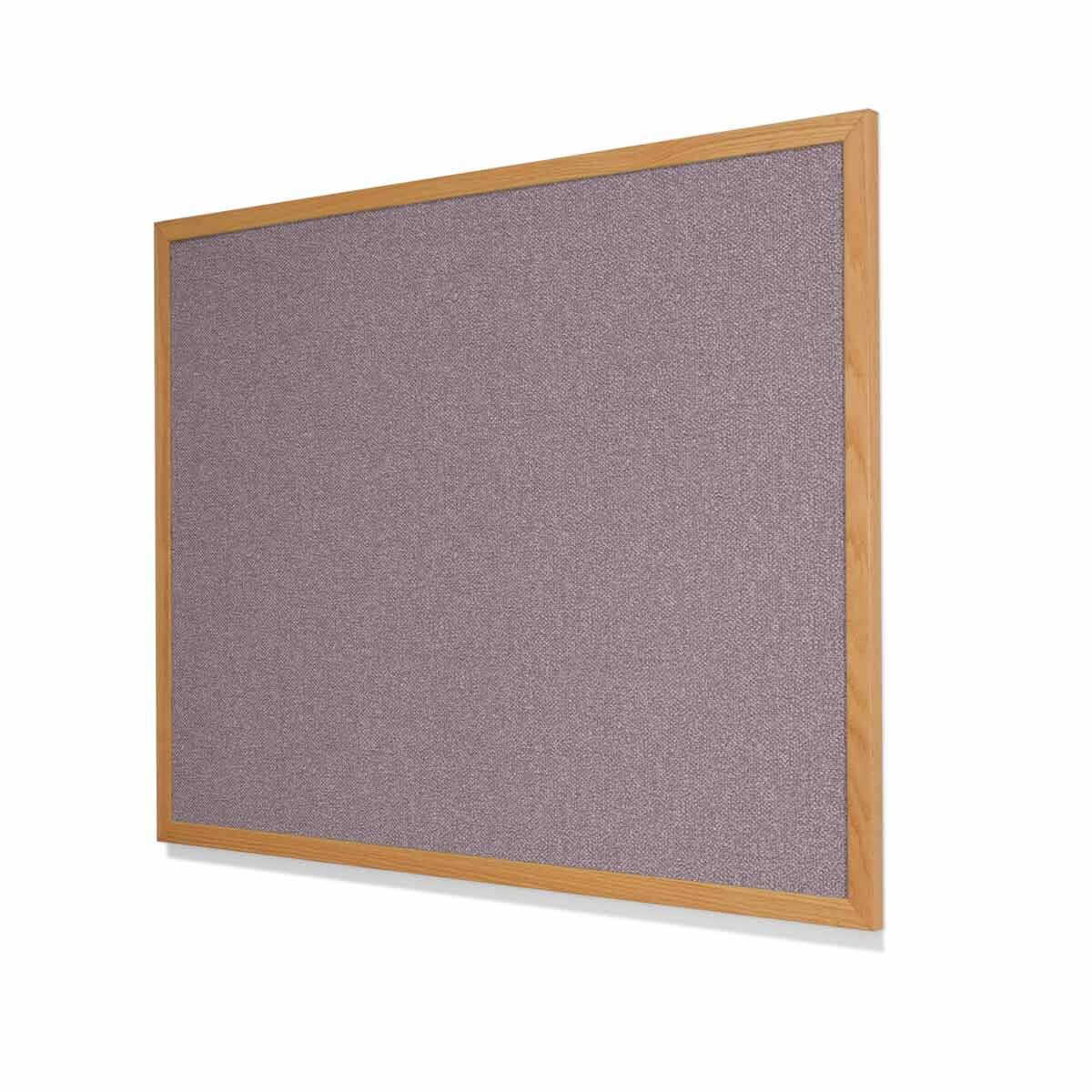 Type II Woven Vinyl Koroseal Linden Tividale Cork Board with Narrow Red Oak Frame